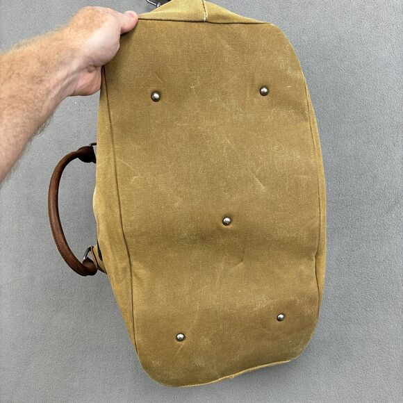 NEWHEY Water Resistant Canvas & Leather Duffel Travel Overnight Weekend Bag - Picture 9 of 14